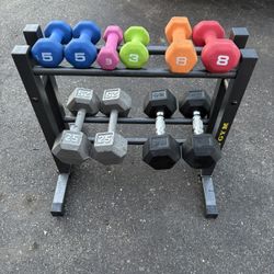 Dumbbells With Rack 