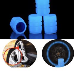 Universal Motorcycle Car Wheel Dust Cap Auto Glow Tyre Stem Air Valve Cover Light Autoluminesceence Car Tire Valve Cap 