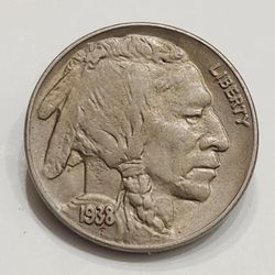 1938-D Uncirculated Buffalo Nickel Coin - High Grade Coin