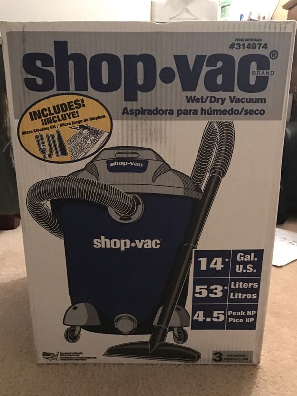 Shop-Vac 314974 14 Gallon 4.5 Peak HP Shop Vacuum
