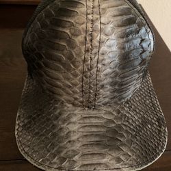 Genuine Python and Fishnet Cap