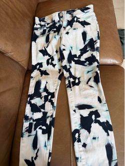 Calvin Klein printed Denim pants petite waist size 2
