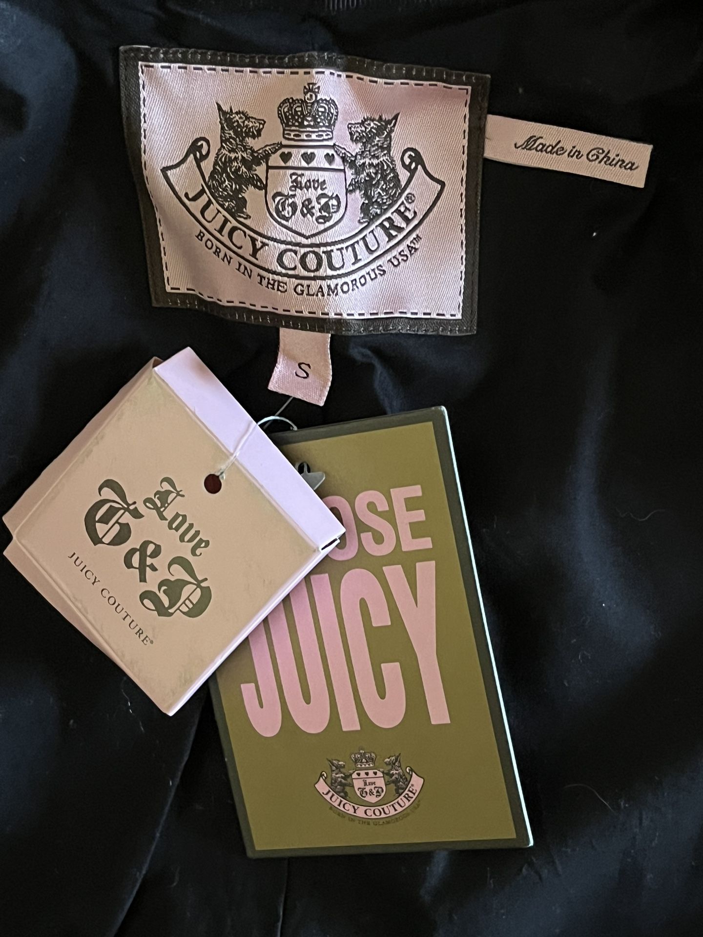 Juicy Couture Vinyl Double Breasted Raincoat NWOT SZ S