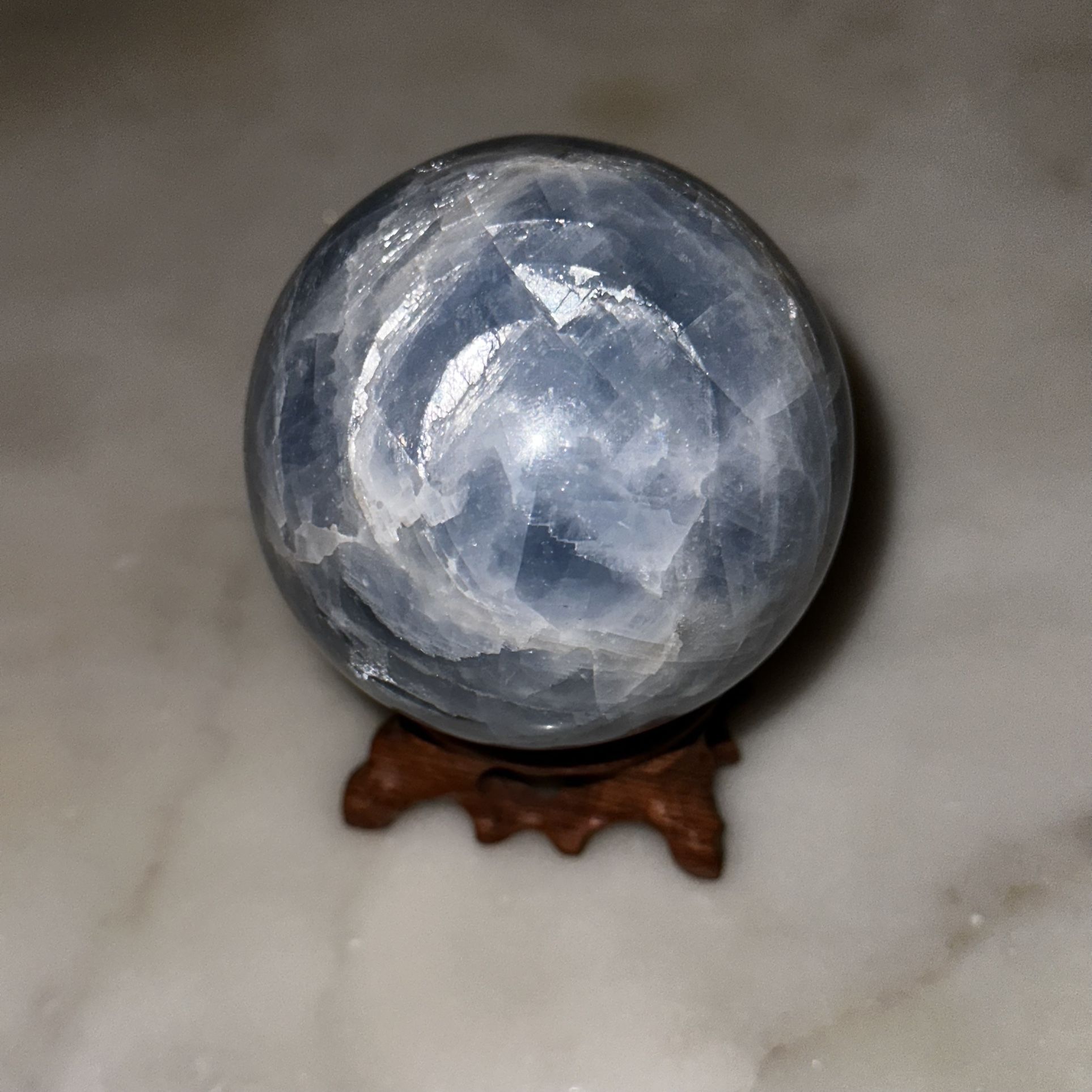 Blue Calcite Sphere