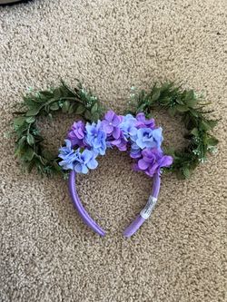 Minnie Mouse Purple Hydrangea Ears Headband