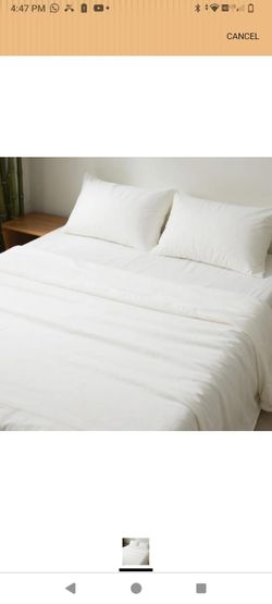 Luxury Organic Tencel & Viscose,(cloud white, super Queen)