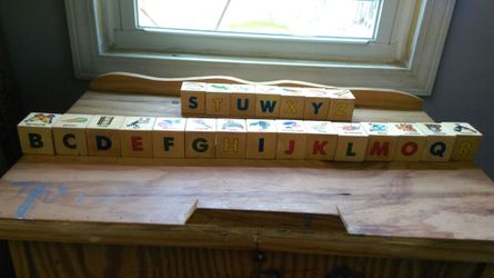 Large alphabet blocks wooden