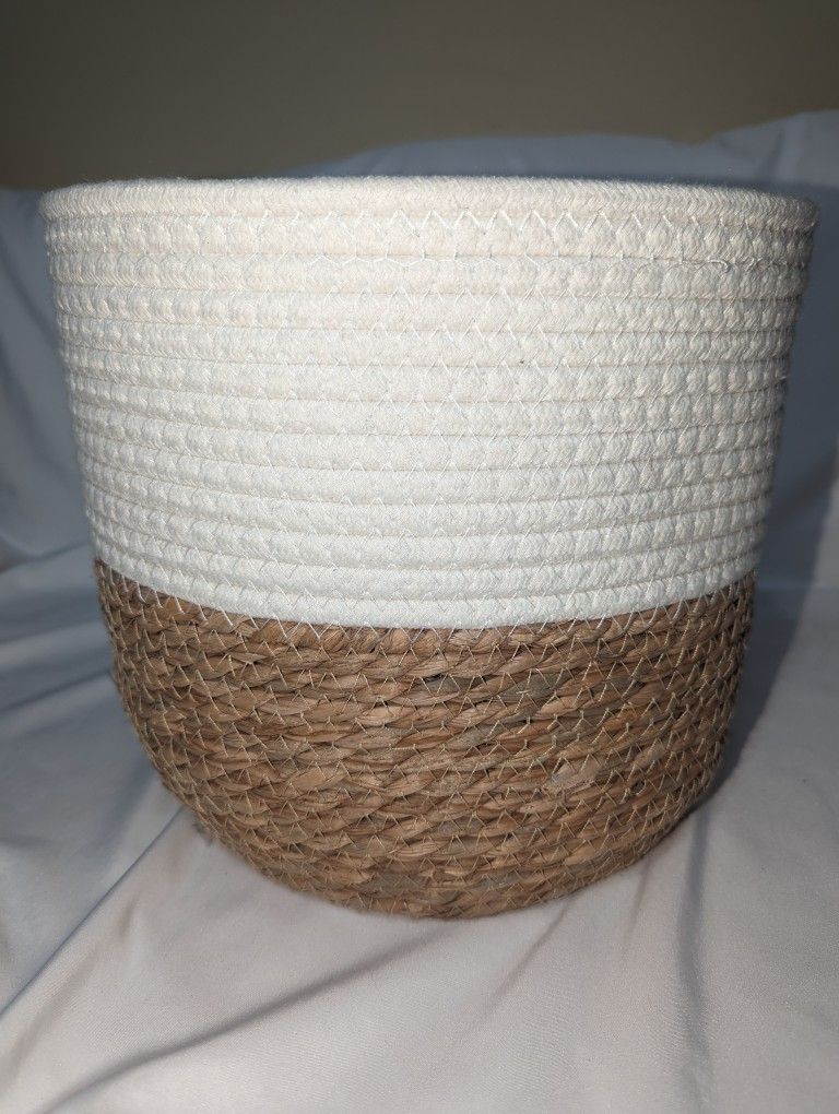 New Cotton And Jute Twine Plant Basket