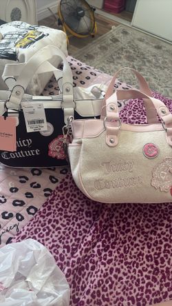 Juicy Terry Cloth Mini Purse pink and black