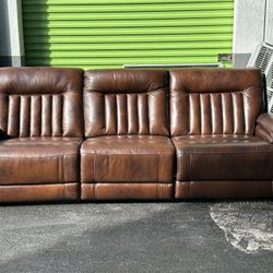 Leather Oversized Couch 