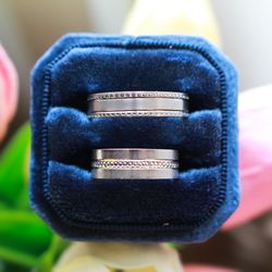 Anillos De Compromiso Plata 925 Size 10 Y 6