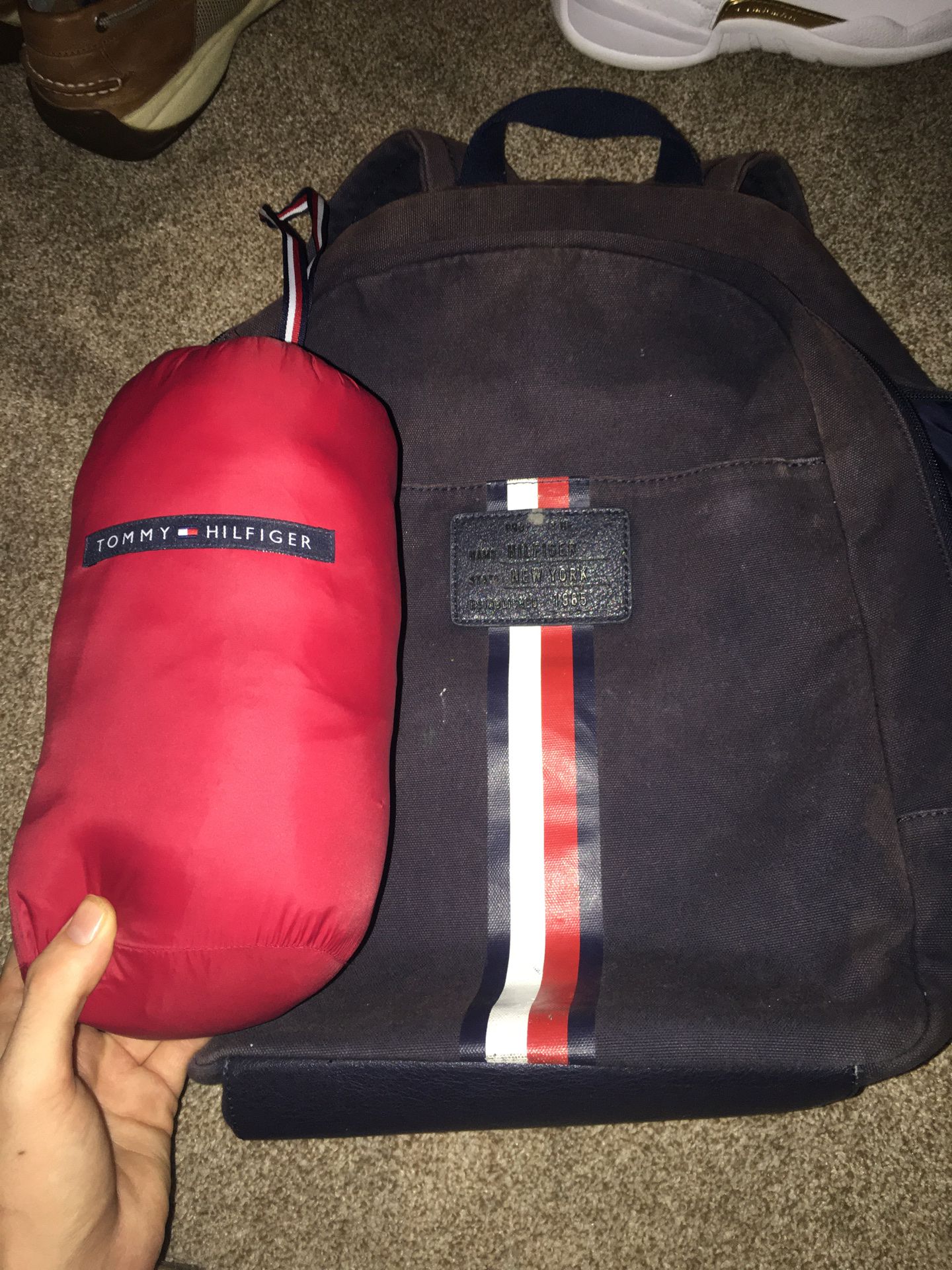 Tommy Hilfiger packable jacket AND Tommy Hilfiger backpack