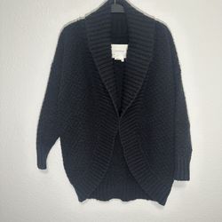 Anthropologie Black Oversized Cardigan size Xsmall 