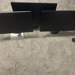 3 24” Monitors 