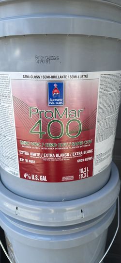 Sherwin-Williams ProMar 400 Semi-Gloss Interior Paint - Extra White
