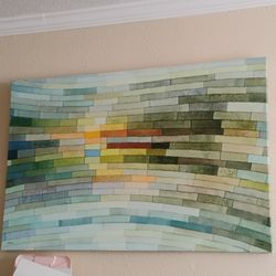 Painting,Convertible Bed Sofá ,Center Table, Corner shelf