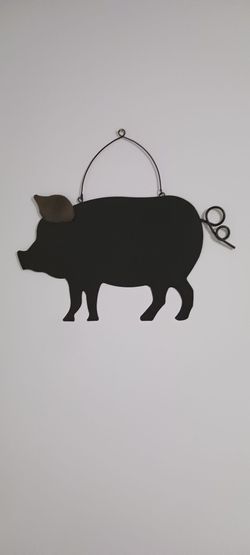 Metal Pig Sign