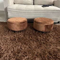 2 Seater Fold Out Sofa With Side Pockets And Ottomans