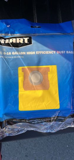 Hart(3) 6-16 Gallon High Efficienty Dust Bags.