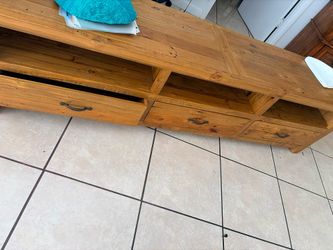 wooden TV stand