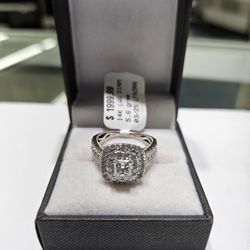 Diamond Cushion Ring 14k