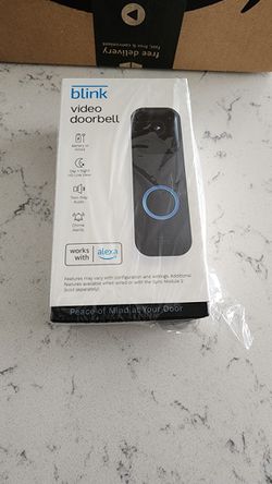 Blink Video Doorbell | Two-way audio, HD video, motion and chime app alerts  and Alexa enabled — wired or wire-free (Black)