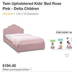 New in box, Perfect Condition Delta Pink Twin Bed Frame