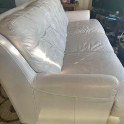 Leather White Couch