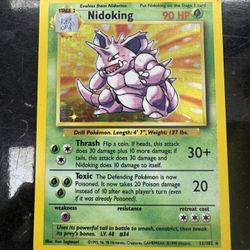 Pokemon cards - Nidoking 11/102 Holo Unlimited Base Set 