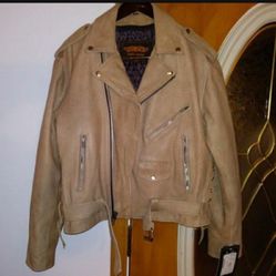 New Women's Leather Coat Size Large