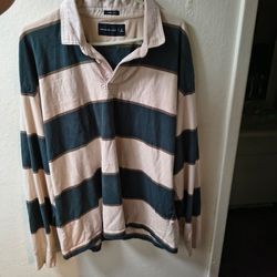 Striped long sleeve Abercrombie & Fitch polo
