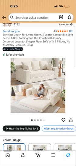 BRAND NEW cream loveseat couch