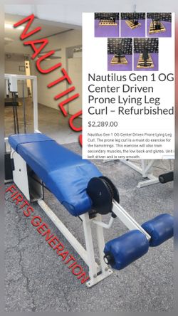 NAUTILUS RARE Vintage 1st Generation Prone Leg Hamstring Curl.  Miami 33130 / Delivery for extra