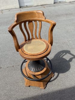Antique Swivel Ship’s Chairs (2) Bar Stools