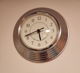 Chrome Round Wall Clock
