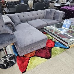 Nice Sectional With Ottoman 
