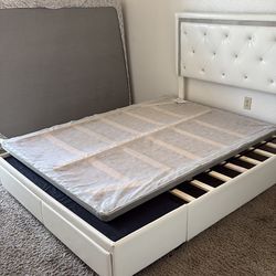 Bed frame with mattress