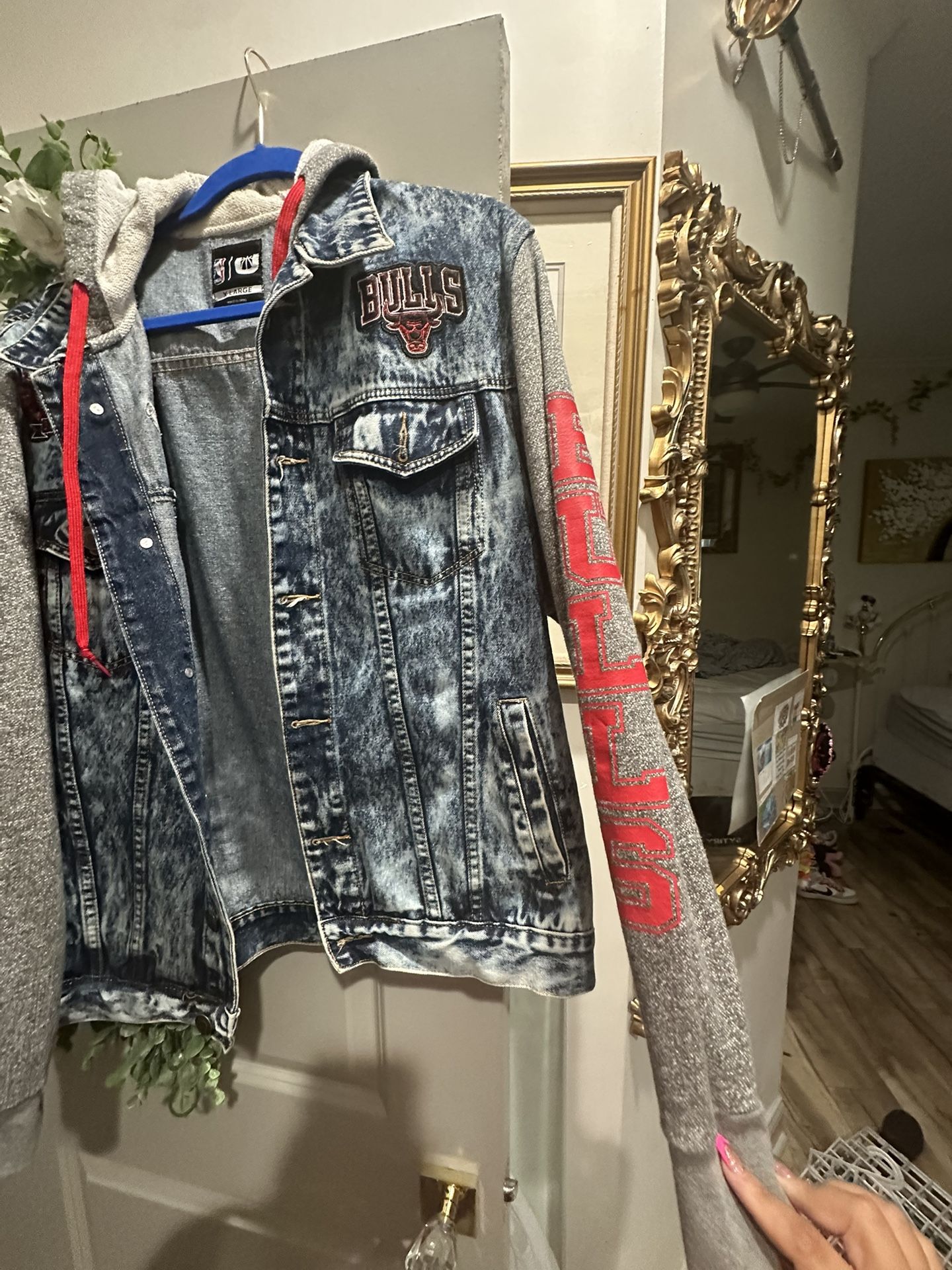 Chicago Bulls Denim Hooded Jacket