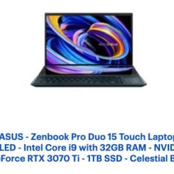 ASUS - Zenbook Pro Duo 15 Touch Laptop OLED - Intel Core i9 with 32GB RAM
