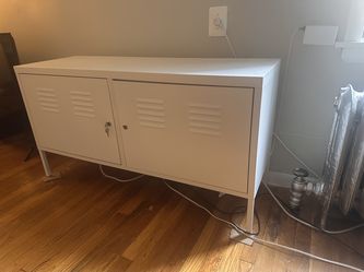 IKEA PS Cabinet - White, Lockable Metal Cabinet, Like New