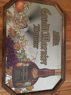 Gran Marnier Liquor Glass Mirror Box Display