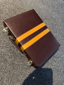 Vintage Backgammon Set in Faux Leather Case