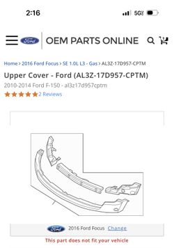 Upper Cover 2010-2014 Ford F150 New OEM