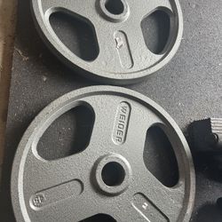 Olympic Weights 2x 45lbs Weider 