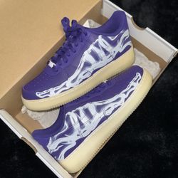 Nike Air Force Purple Skeleton Size 8.5