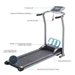 Foldable Electric Treadmill Fitness Home Gym Treadmill with Heart Pulse System