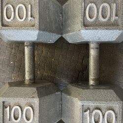 Gently Used 100 Pound dumbbell Pair