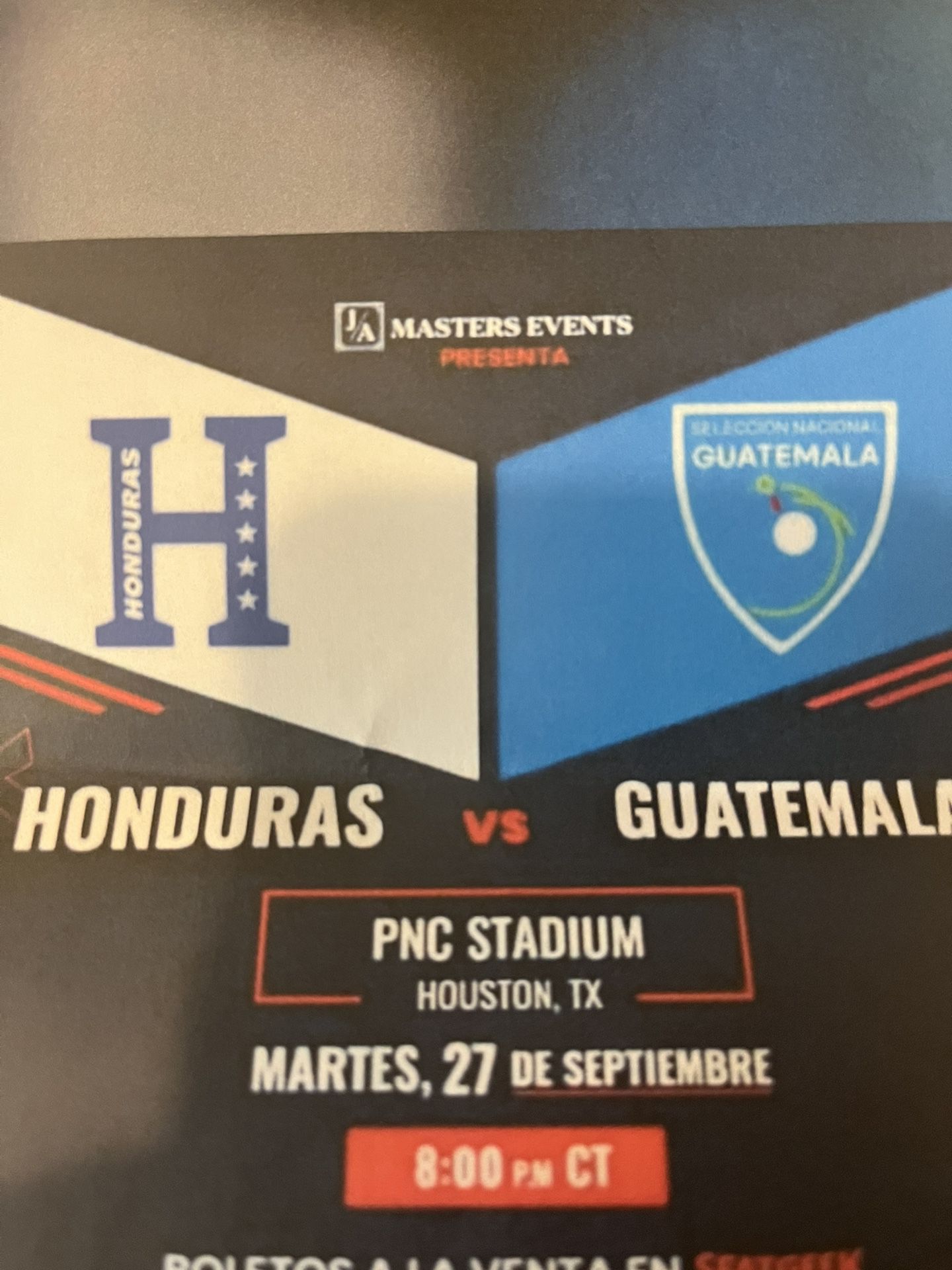 Tickets /Boletos Honduras Vs Guatemala 