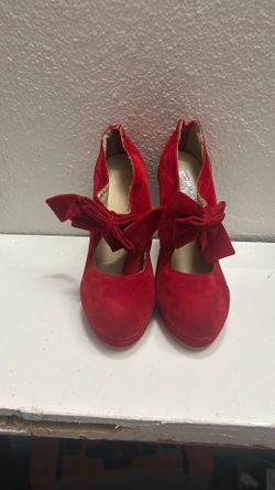 Red Bow High Heels 