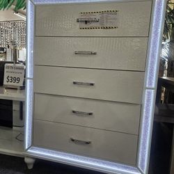 Brand New White LED 5-Drawer Chest
